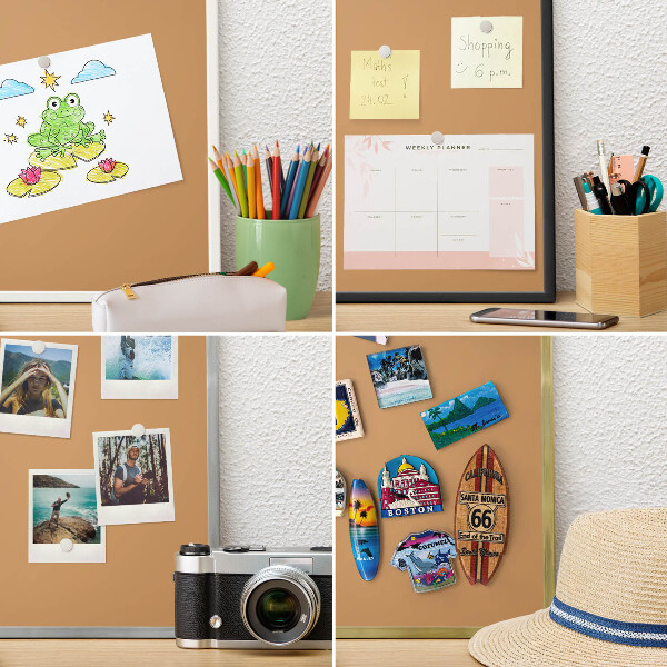 Tabuľa na magnetky z ciest biela rama Matná oranžová