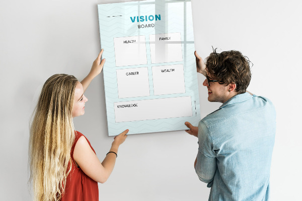 Magnetická popisovateľná tabuľa Nástenka vízií pre životné ciele