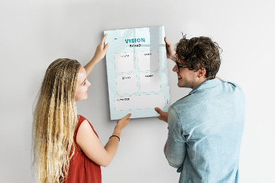 Magnetická popisovateľná tabuľa Nástenka vízií pre životné ciele