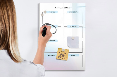 Kresliaca magnetická tabuľa Nástenka vízií pre osobné ciele