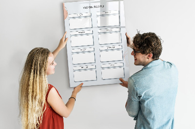 Magnetická popisovateľná tabuľa Nástenka vízie pre lepší život
