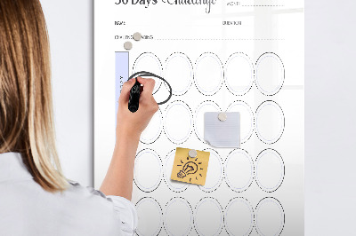 Magnetická popisovateľná tabuľa 30-dňová fotografická výzva