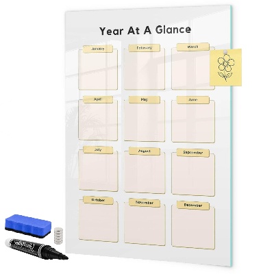 Kresliaca magnetická tabuľa Ročný kalendár na personalizáciu