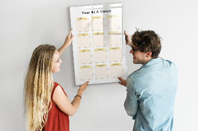 Kresliaca magnetická tabuľa Ročný kalendár na personalizáciu