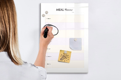Kresliaca magnetická tabuľa Plánovač jedál na celý týždeň