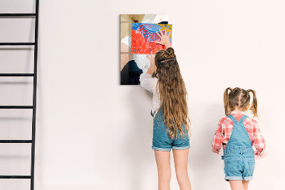 Magnetická popisovateľná tabuľa Štýlová tabuľa na poznámky a fotografie