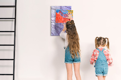 Kresliaca magnetická tabuľa Magnetická tabuľa so vzorom listov