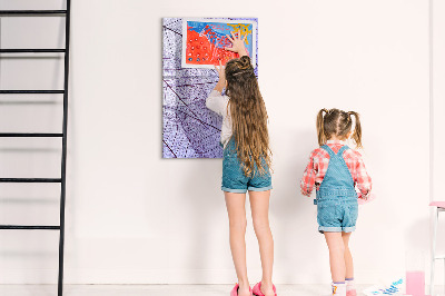 Kresliaca magnetická tabuľa Magnetická tabuľa so vzorom listov