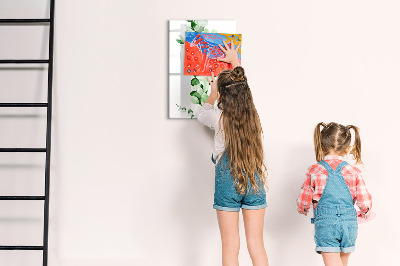 Magnetická popisovateľná tabuľa Zelený motív s priestorom na fotografie