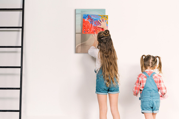 Magnetická popisovateľná tabuľa Farebná tabuľa na poznámky a fotografie