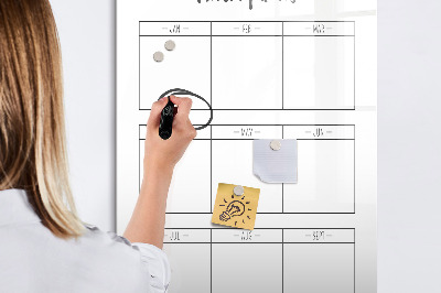 Kresliaca magnetická tabuľa Mesačné ciele s možnosťou personalizácie