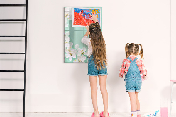 Kresliaca magnetická tabuľa Kreatívna tabuľa s kvetinovým motívom