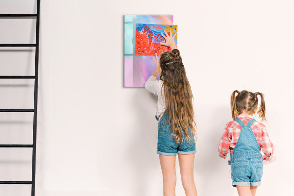 Magnetická popisovateľná tabuľa Farebná tabuľa na poznámky a fotografie