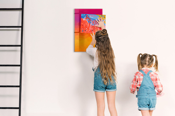 Magnetická popisovateľná tabuľa Farebná tabuľa na poznámky a fotografie