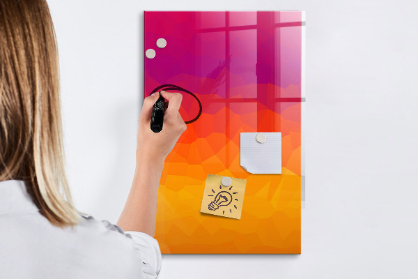 Magnetická popisovateľná tabuľa Farebná tabuľa na poznámky a fotografie