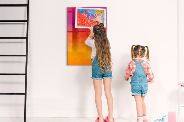 Magnetická popisovateľná tabuľa Farebná tabuľa na poznámky a fotografie