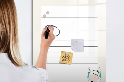 Magnetická popisovateľná tabuľa Zoznam úloh s roztomilou témou