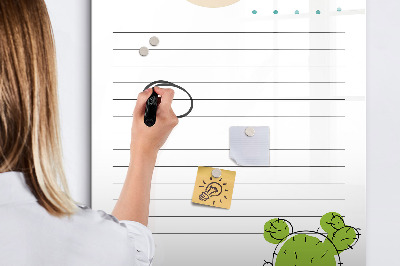 Kresliaca magnetická tabuľa Zoznam úloh s kreatívnym nádychom