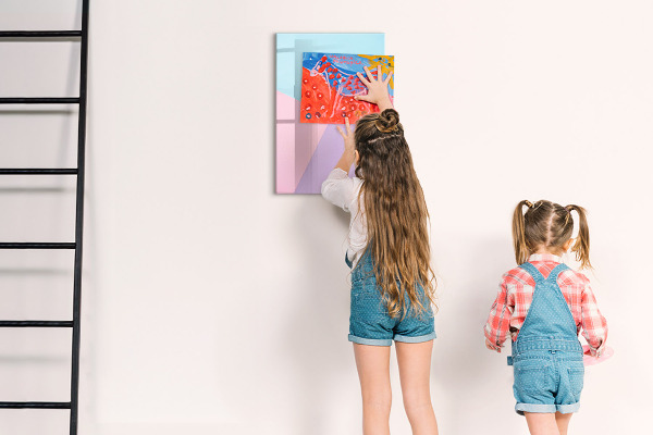Magnetická popisovateľná tabuľa Farebná tabuľa na poznámky a fotografie