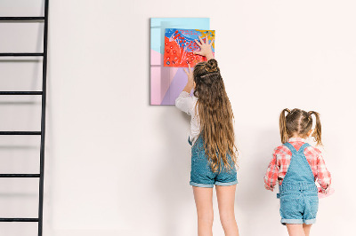 Magnetická popisovateľná tabuľa Farebná tabuľa na poznámky a fotografie