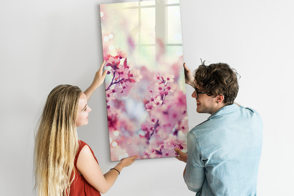 Kresliaca magnetická tabuľa Kvetinový motív s priestorom na fotografie