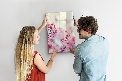Kresliaca magnetická tabuľa Kvetinový motív s priestorom na fotografie