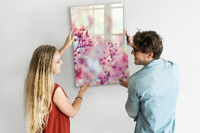 Kresliaca magnetická tabuľa Kvetinový motív s priestorom na fotografie