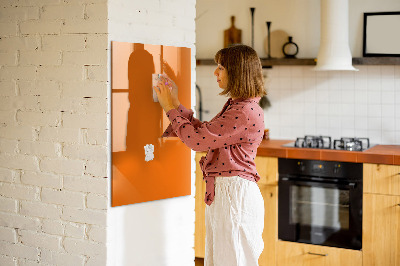 Magnetická popisovateľná tabuľa Oranžová tabuľa na poznámky a fotografie