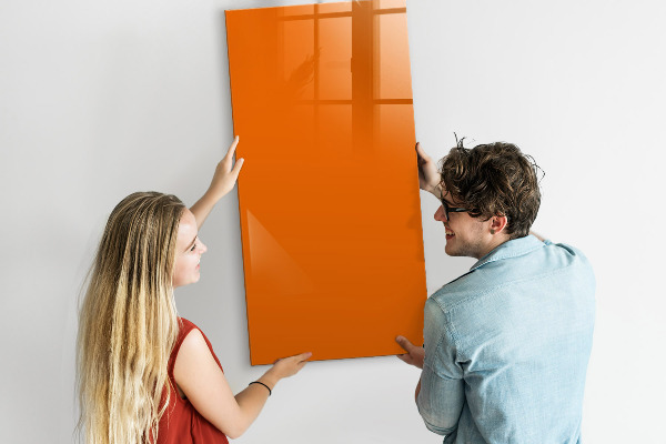 Magnetická popisovateľná tabuľa Oranžová tabuľa na poznámky a fotografie