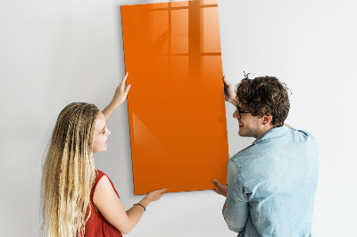 Magnetická popisovateľná tabuľa Oranžová tabuľa na poznámky a fotografie