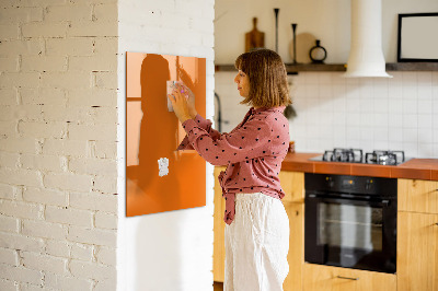 Magnetická popisovateľná tabuľa Oranžová tabuľa na poznámky a fotografie