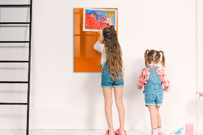 Magnetická popisovateľná tabuľa Oranžová tabuľa na poznámky a fotografie