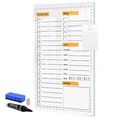 Magnetická popisovateľná tabuľa Plánovanie úloh a nákupov štýlovo