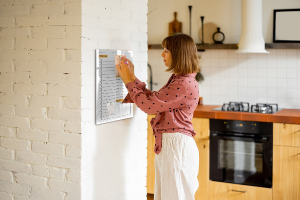 Magnetická popisovateľná tabuľa Plánovanie úloh a nákupov štýlovo
