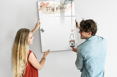 Magnetická popisovateľná tabuľa Plánovanie s radosťou a kreativitou