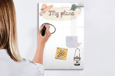 Magnetická popisovateľná tabuľa Plánovanie s radosťou a kreativitou