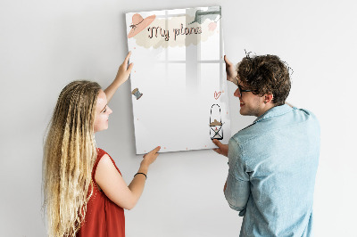 Magnetická popisovateľná tabuľa Plánovanie s radosťou a kreativitou
