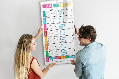 Kresliaca magnetická tabuľa Plánovač jedál na každý týždeň