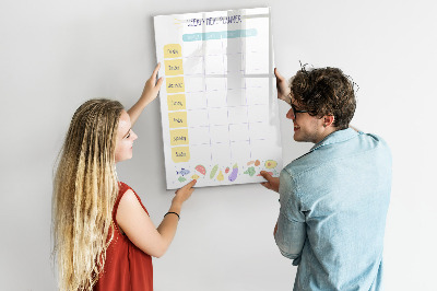 Kresliaca magnetická tabuľa Plánovač jedál na celý týždeň