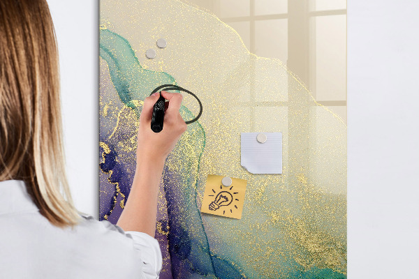 Kresliaca magnetická tabuľa Farebné spomienky na korkovej tabuli
