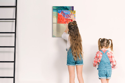 Magnetická popisovateľná tabuľa Štýlová tabuľa na poznámky a fotografie