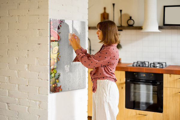 Magnetická popisovateľná tabuľa Kreatívna ovocná doska s fotografiami