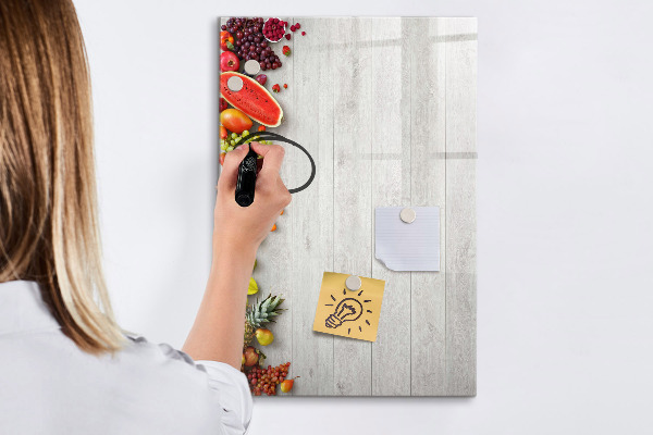 Magnetická popisovateľná tabuľa Kreatívna ovocná doska s fotografiami