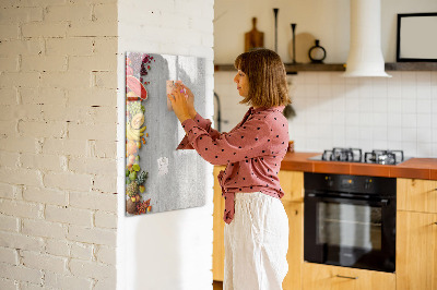 Magnetická popisovateľná tabuľa Kreatívna ovocná doska s fotografiami