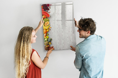 Magnetická popisovateľná tabuľa Kreatívna ovocná doska s fotografiami