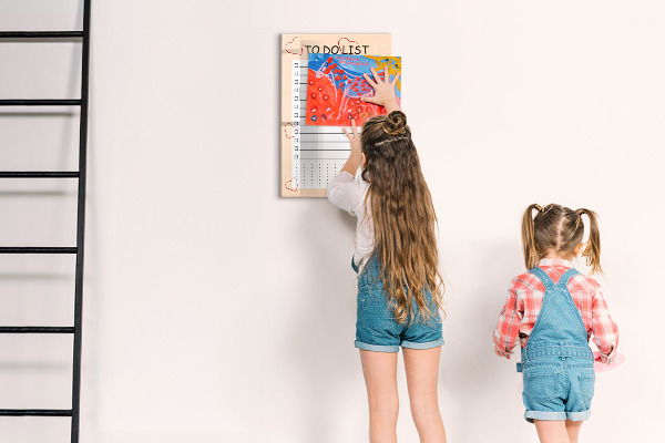 Magnetická popisovateľná tabuľa Zoznam úloh s miestom na fotografie