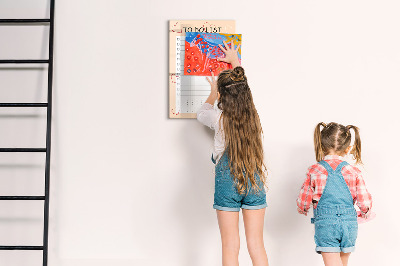 Magnetická popisovateľná tabuľa Zoznam úloh s miestom na fotografie