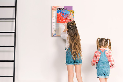 Magnetická popisovateľná tabuľa Plánovač s priestorom na fotografie