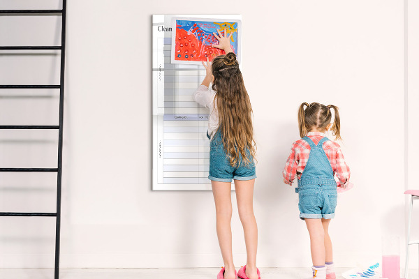 Magnetická popisovateľná tabuľa Mesačný harmonogram upratovania
