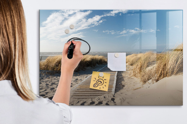 Kresliaca magnetická tabuľa Pláž, spomienky a kreativita na fotografiách
